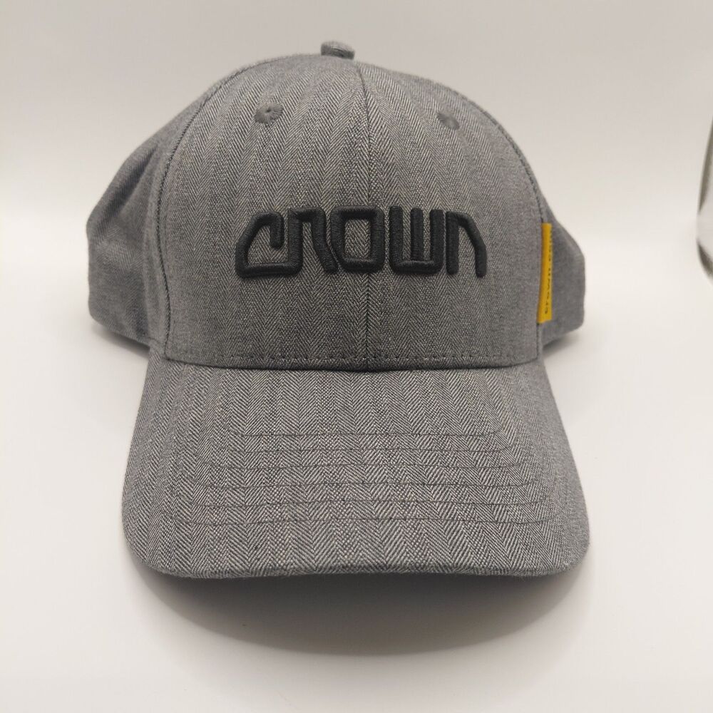Crown Equipment Corporation Grey Herringbone Baseball Cap Hat Adjustable Strap